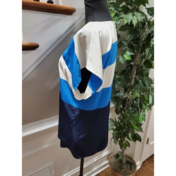 Vince Camuto Women's Multicolor Polyester Round Neck Short Sleeve Casual Shirt 4 - Picture 6 of 10